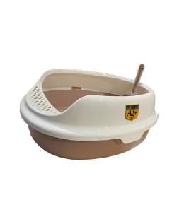 Nutrapet Small Open Cat Toilet L32cmX W43cms XH14.3 Cms Brown