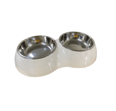 Nutrapet Double Dinner Bowl Cream Small