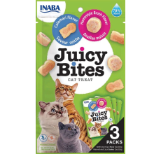 INABA Juicy Bites Homestyle Broth & Calamari Flavor 33.9g / 3 pouches per pack