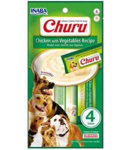 INABA CHURU chicken with vegetable recipe 56g/4 sticks per pack