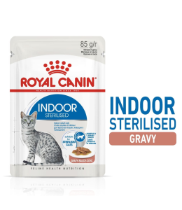 Royal Canin Feline Health Nutrition Indoor Sterilised Gravy (WET FOOD - Pouches)