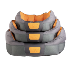 Gigwi Place Soft Bed Canvas, TPR Gray & Orange Small