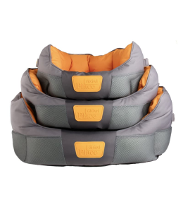 Gigwi Place Soft Bed Canvas, TPR Gray & Orange Small