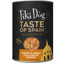 Tiki Dog Taste of Spain! Chicken & Shrimp Paella 12oz can