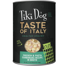 Tiki Dog Taste of Italy! Chicken & Pasta Carbonara 12 oz can