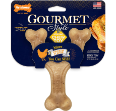 Nylabone Gourmet Style Strong Chew Wishbone, Chicken Large