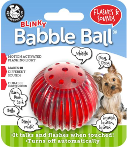 Pet Qwerks Blinky Babble Ball Interactive Dog Toy