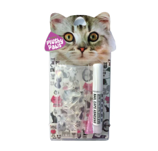 NutraPet Plushy Paws Nail Caps Clear #1 Small