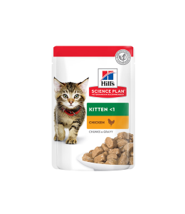 Hill's Science Plan Tender Chunks in Gravy Kitten Chicken Pouches - 85g