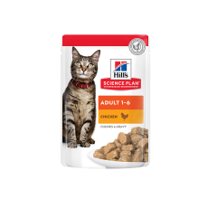 Hill's Science Plan Adult Wet Cat Food Chicken Pouches - 85g