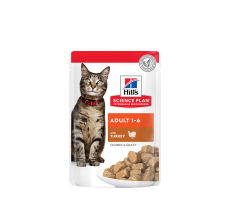 Hill's Science Plan Adult Wet Cat Food Turkey Pouches - 85g