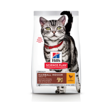 Hill's Science Plan Hairball Indoor Cat Food with Chicken - 3kg