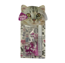 NutraPet Plushy Paws Nail Caps Dual Magenta | White #52 Large
