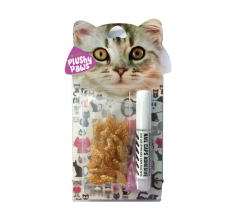 NutraPet Plushy Paws Nail Caps 24K Gold Glitter #78 Medium