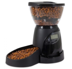 Petmate Aspen Pet Automatic Lebistro Feeder 18 Cup / 5Lb Black