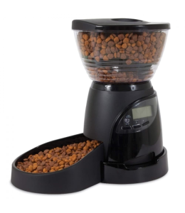 Petmate Aspen Pet Automatic Lebistro Feeder 18 Cup / 5Lb Black