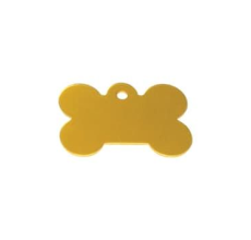 Imarc Pet Tag Bone Large Gold