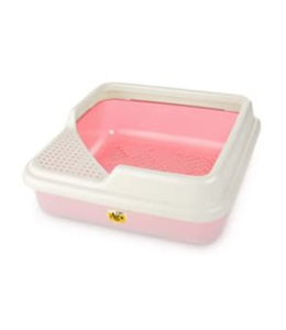 CatIdea Corner Cat Litter Box-Pink