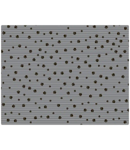 Drymate Grey Stripe Black Paw Scented Cat Litter Mat 28 x 36 Inches