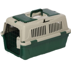 Nutrapet Dog Cat Carrier Box Closed Top Dark Green L63CmsX W41CmsX H40 Cms