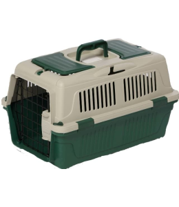 Nutrapet Dog Cat Carrier Box Closed Top Dark Green L63CmsX W41CmsX H40 Cms