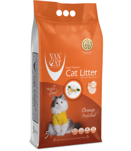 Van Cat White Bentonite Clumping Cat Litter Orange 5Kg