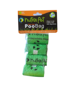 Nutrapet Green Poo Bags 4 Rolls Header card