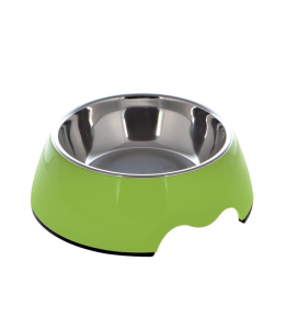 Nutrapet Melamine Round Bowl Dull Green S: 14*4.5 Cms 160/ml 5.4oz