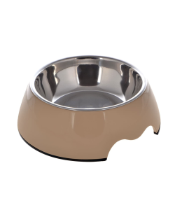 Nutrapet Melamine Round Bowl Brown S: 14*4.5 Cms 160/ml 5.4oz