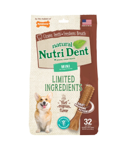 Nylabone Nutri Dent Filet Mignon 32 Count Pouch Mini