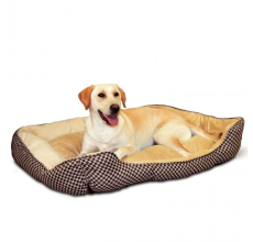 K&H Self-Warming Lounge Sleeper Large Brown Square Print 32" x 40"/81X102Cm