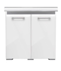 Aqua One Cabinet 135 Only - 80w x 42d x 50cm White Gloss With Grey