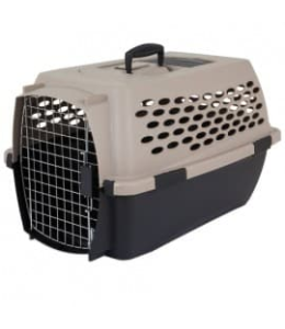 PETMATE VARI KENNEL 19" UP TO 10LBS ~ BLEACHED LINEN & BLACK