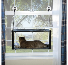 K&H Ez Mount Window Double Stack Kitty Sill Gray 12" x 23"