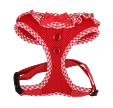 PUPPIA VIVIEN HARNESS A RED M Neck 11.5" Chest 15-22"