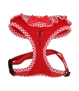 PUPPIA VIVIEN HARNESS A RED M Neck 11.5" Chest 15-22"