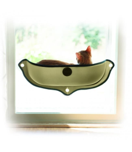 K&H Ez Mount Window Bed Kitty Sill Tan 27" x 11"/69x28Cms