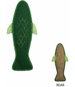 Pet Stages Felt Sisal Fish Scratcher Grn-