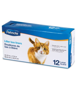 Petmate Litter Pan Liners 12Ct Large