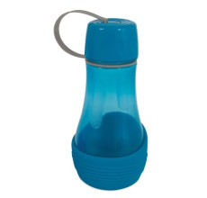 PETMATE REPLENDISH TO-GO TRAVEL BOTTLE WITH BOWL - 16 OZ ~ BLUE