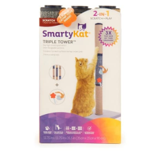 SmartyKat® Triple Tower™ Carpeted Cat Scratch Post