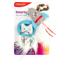 SmartyKat® Astro Nip™ SpaceKat & Rocket 2 Piece Cat Toy with Feathers and Faux Fur