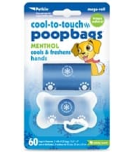 Petkin Cool-to-touch Poopbags - 60ct with dispenser