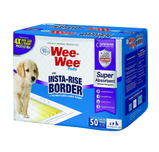 Four Paws Wee-Wee Insta-Rise Border Pad, 50 Pack