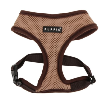 PUPPIA SOFT HARNESS BEIGE XL Neck 16.5" Chest 22.0" - 32.0"