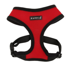 PUPPIA SOFT HARNESS RED L Neck 14.5' Chest 20-29"