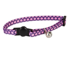 Petmate Aspen Pet Cat Collar 3/8"X8-12" Retro Flower Purple