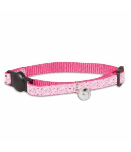 Petmate Adjustable Cat Collar 3/8"X8-12" Floral Pink