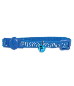 Petmate Fashion Cat Collar 8-12" Reflective Tiger Blue