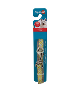 Petmate Aspen Pet Dog Leash 1"X6' Yellow Plaid